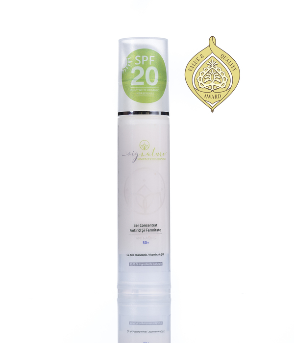 50+ Ránctalanító és Bőrfeszesítő Szérum, Hialuronsavval, A és E Vitaminokkal - 50 ml