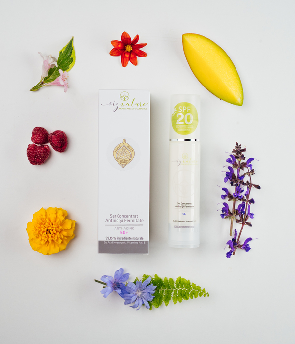 50+ Ránctalanító és Bőrfeszesítő Szérum, Hialuronsavval, A és E Vitaminokkal - 50 ml
